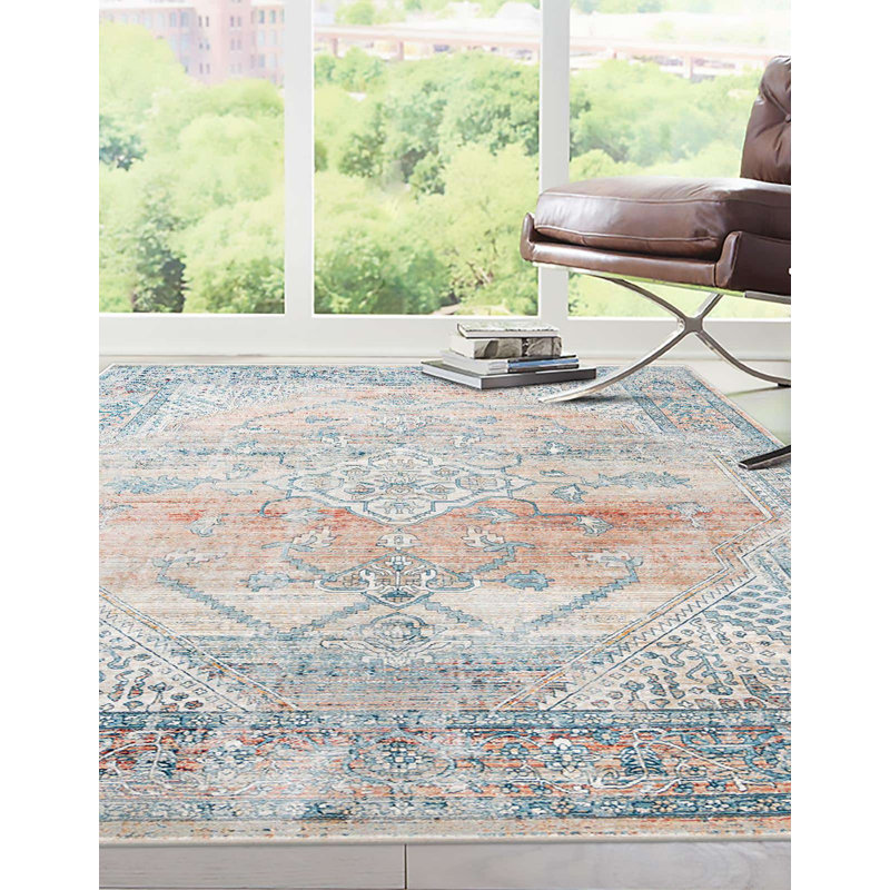 Langley Street Alabama Performance Red/Blue Rug & Reviews | Wayfair