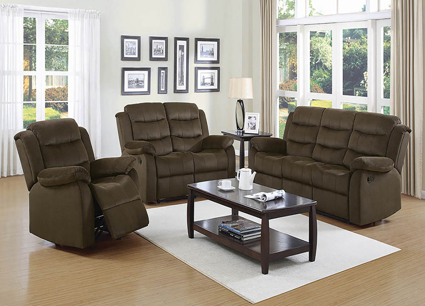 CDecor Home Furnishings Salem 3 Piece Reclining Living Room Set Wayfair