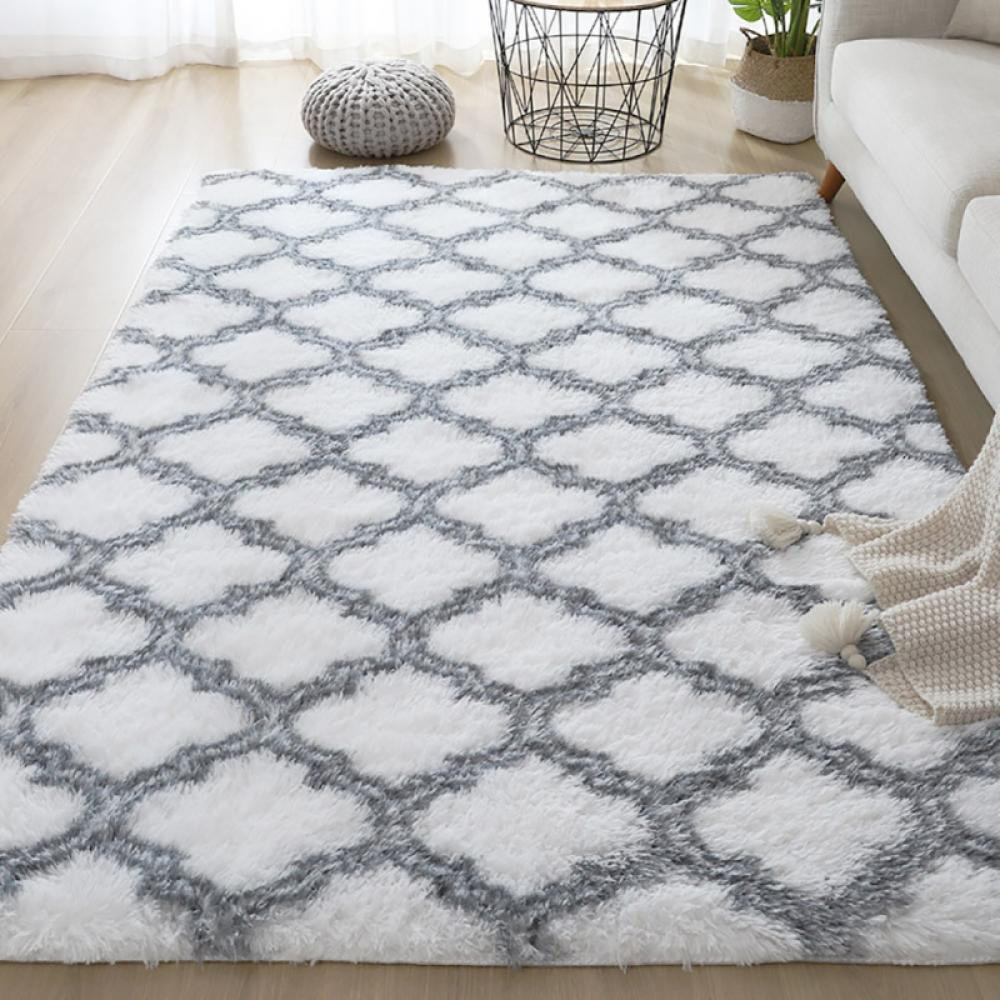 House of Hampton® Fluffy Geometric Design Bedroom Rugs Wayfair