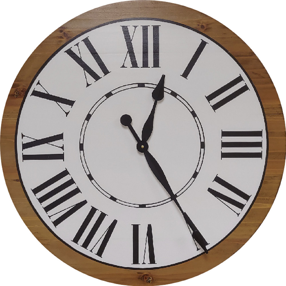 Gracie Oaks Mahaylia Wood Wall Clock Wayfair