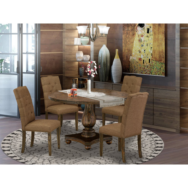 Red Barrel Studio® 7 Acacia Solid Wood Dining Set - Wayfair Canada