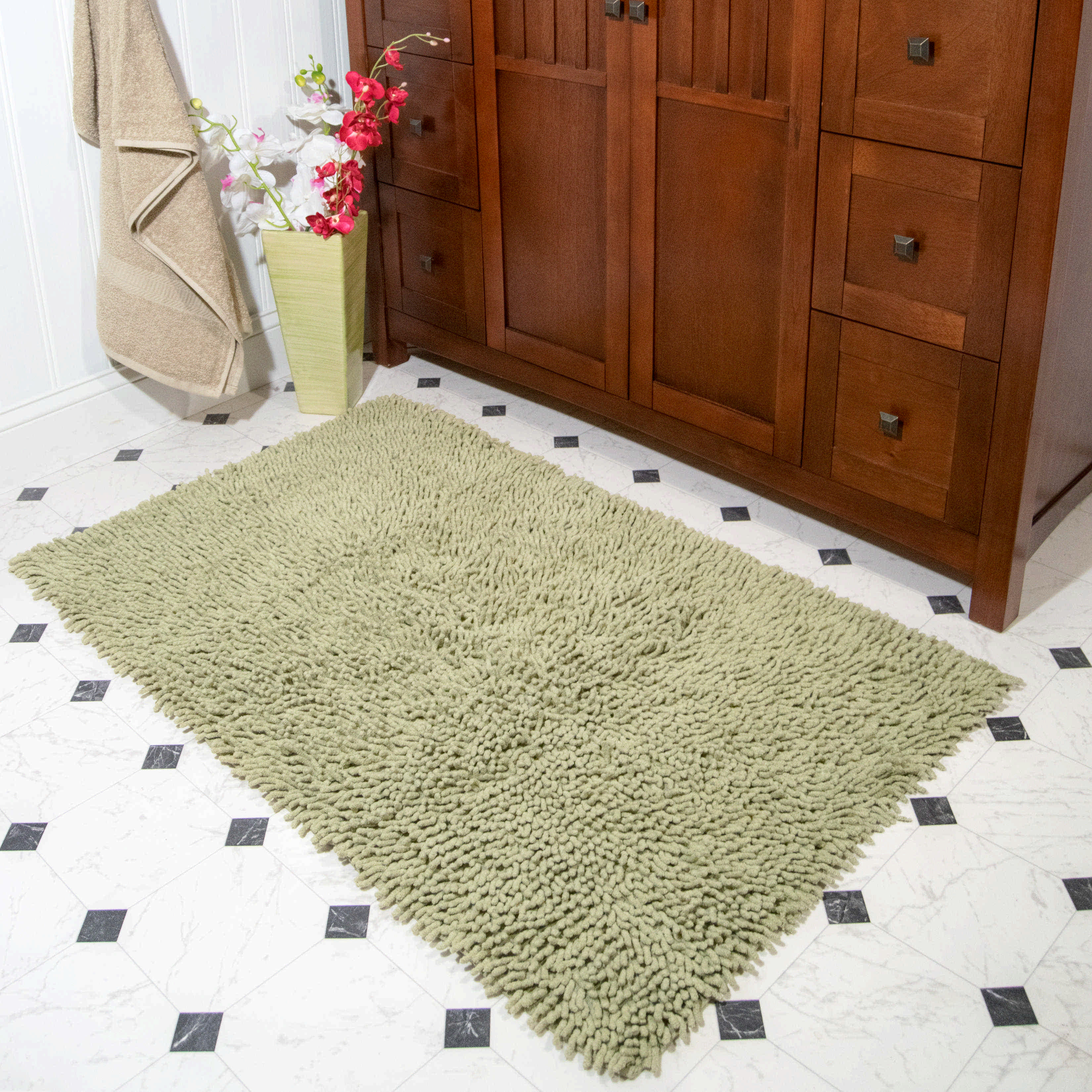 August Grove® Shreffler Chenille Loop Bottle Rectangle 100 Cotton Non