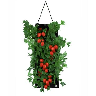 SUIE Pepper Planting Bag,2 Pack Felt Hanging Planter Bag,Non-Woven Fabric Planting Containers with 8 Growing Holes,for Growing Tomatoes Herb Plant Vegetable Strawberry Tomato Herb Plant 