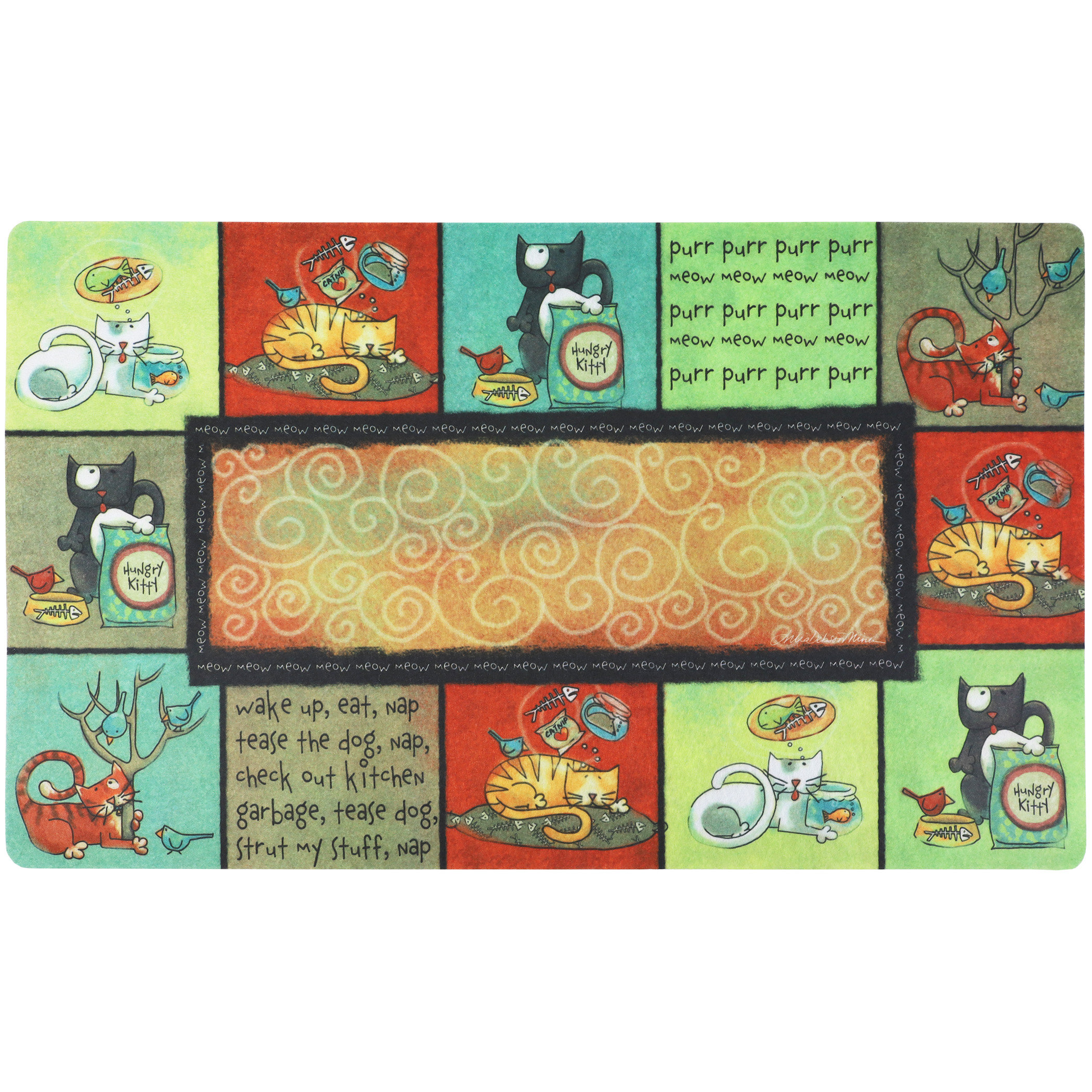 Drymate Cat Bowl Placemat Absorbent/Waterproof/Machine Washable Wayfair