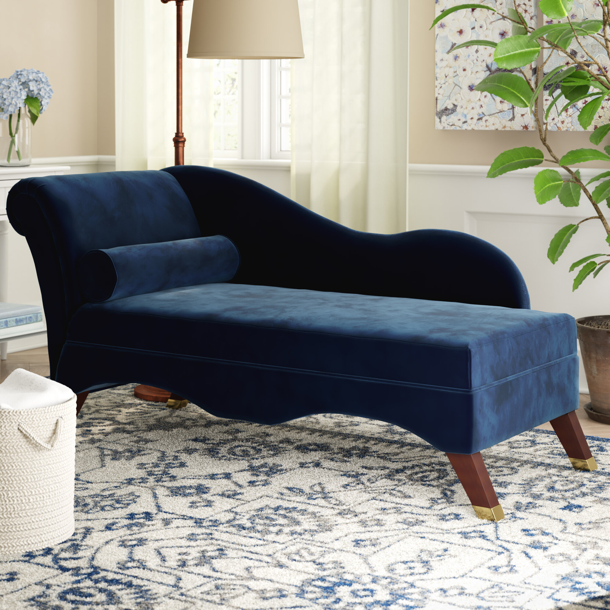 Schumacher Upholstered Chaise Lounge