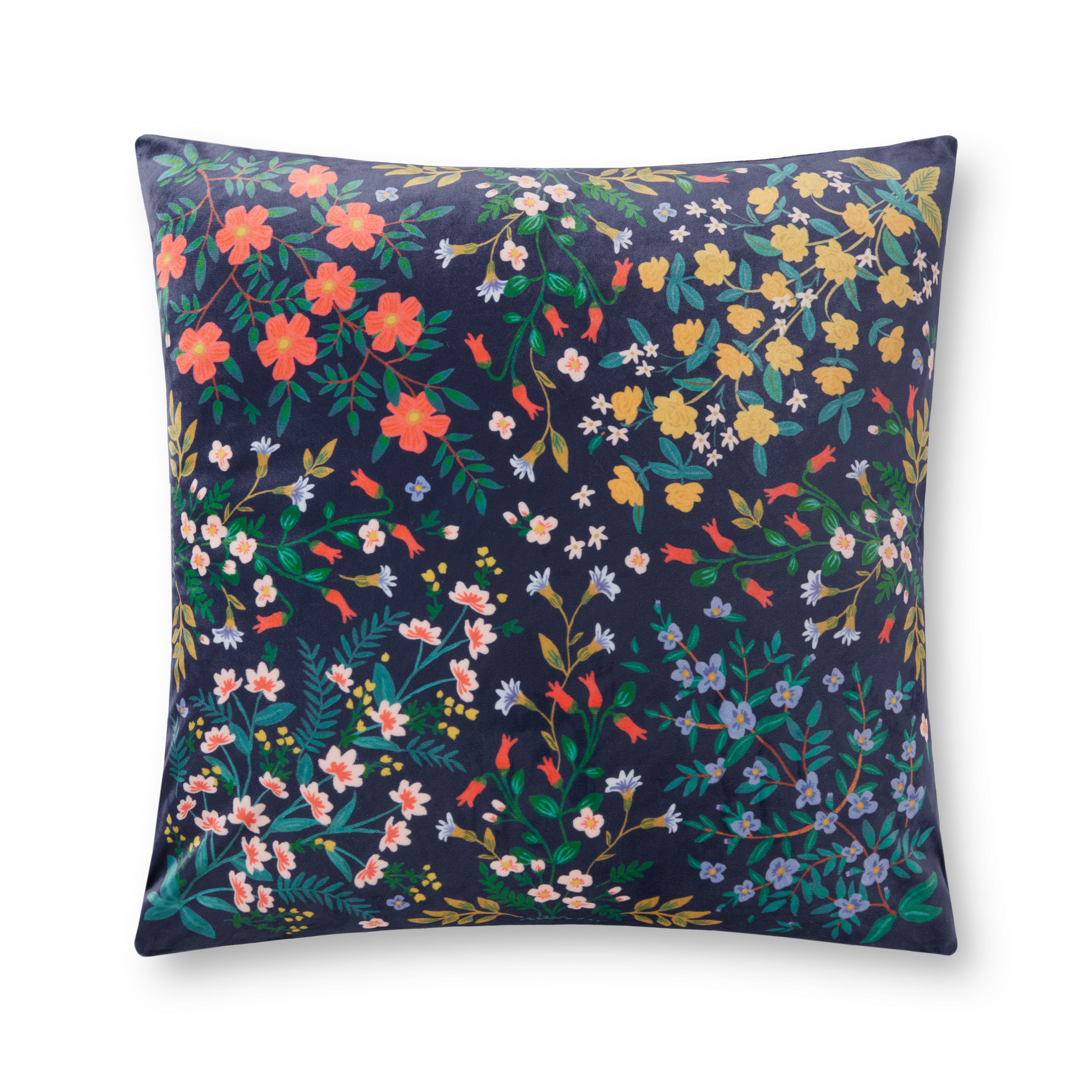 Rifle Paper Co. x Loloi PRP0025 Wildwood Navy 22" x 22" Pillow Wayfair