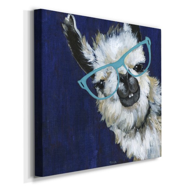 Dakota Fields Gentleman Llama - Wrapped Canvas Print | Wayfair