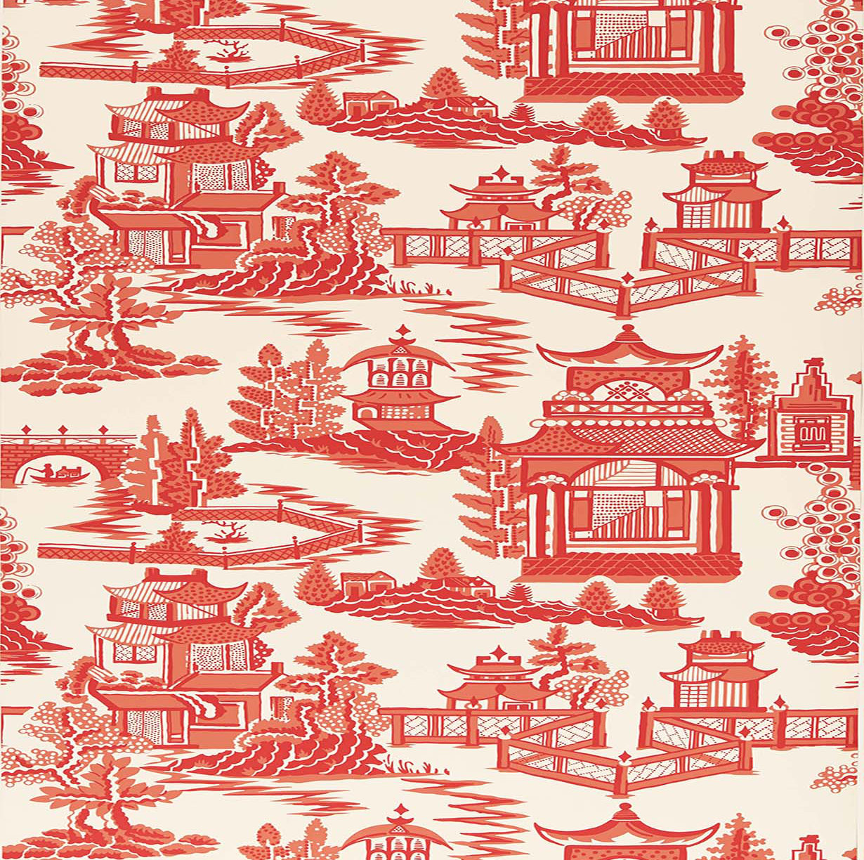 Schumacher Nanjing Toile Wallpaper & Reviews Wayfair