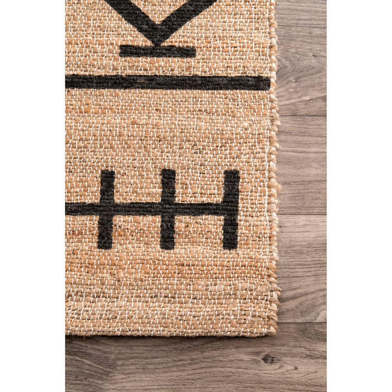 Union Rustic Aliea Handmade Flatweave Natural/Black Rug & Reviews | Wayfair
