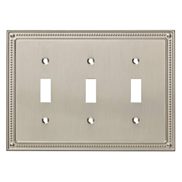 Franklin Brass Classic Beaded 1-Gang Toggle Light Switch Wall Plate