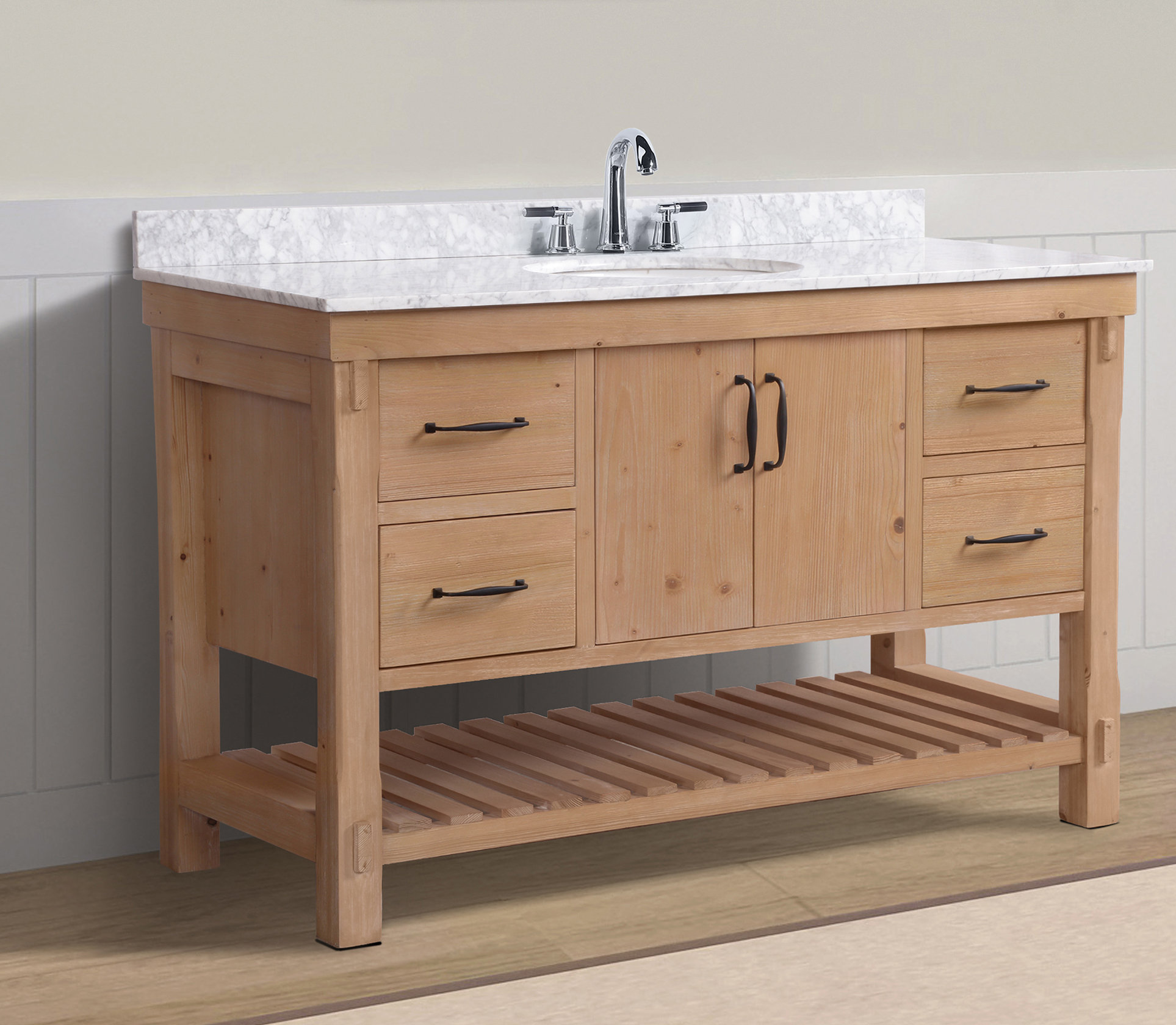 Three Posts™ Kordell 55'' Freestanding Single Bathroom Vanity with