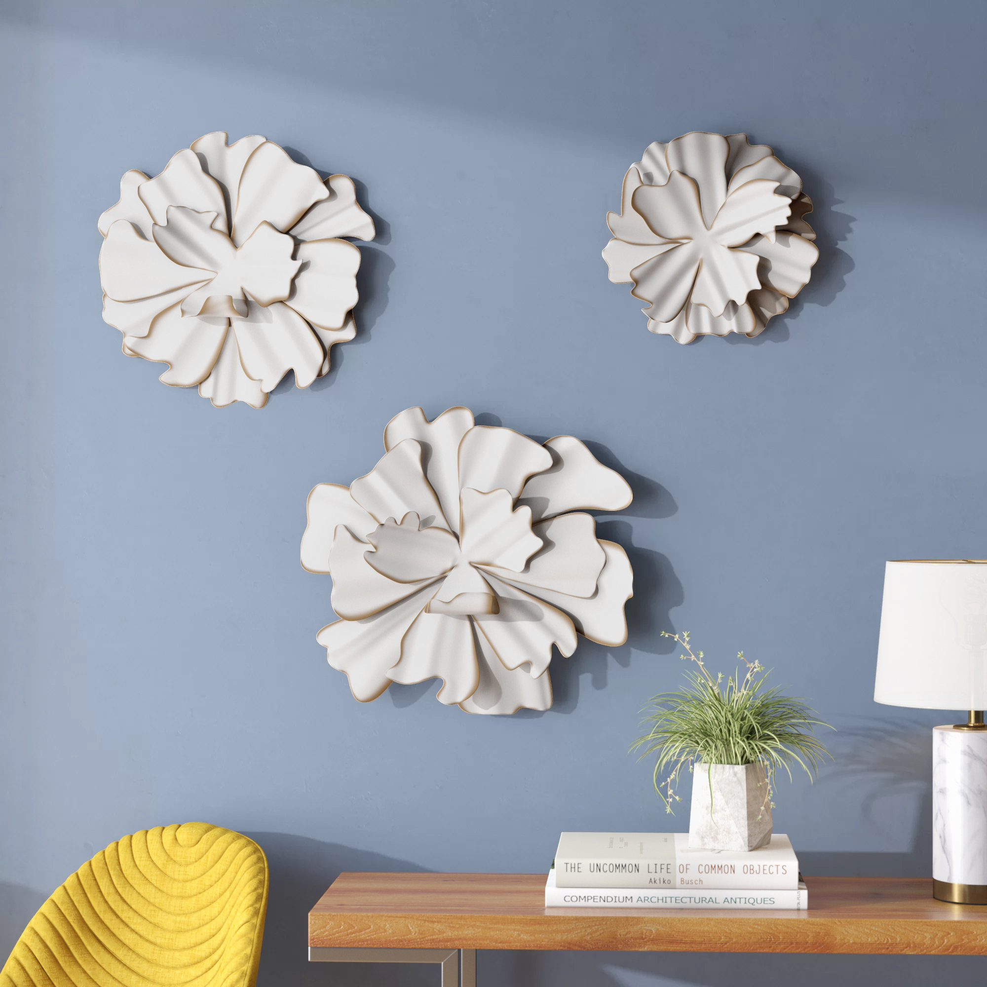 Ophelia & Co. 3 Piece Eclectic Flower Wall Decor Set & Reviews Wayfair