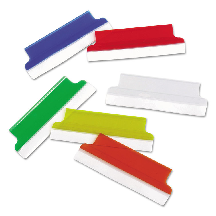 Self-Adhesive Tabs with White Printable Inserts, Two Inch, 25/Pack