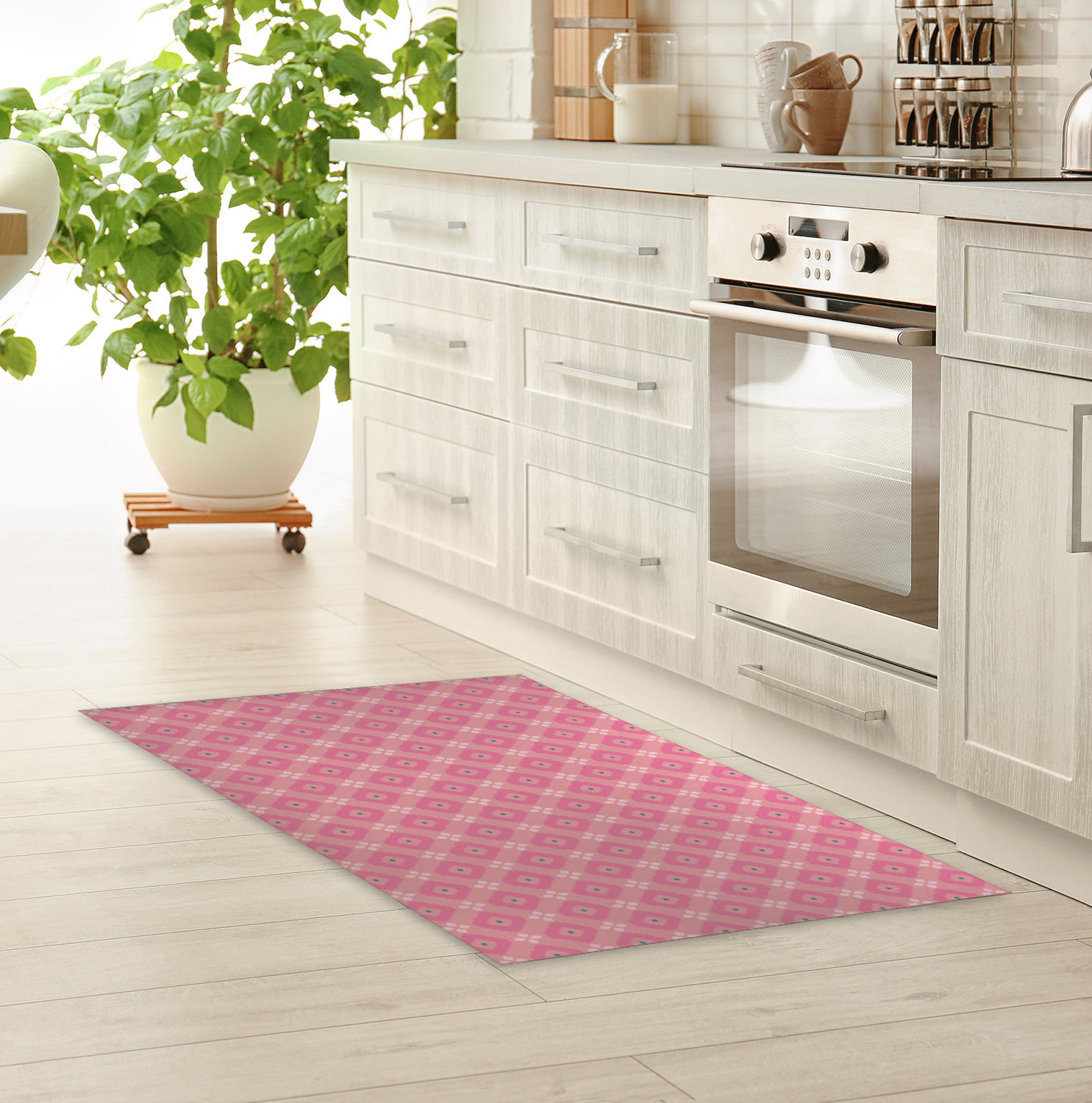 Dakota Fields Hillhurst Cotton Candy Reversed Kitchen Mat Wayfair