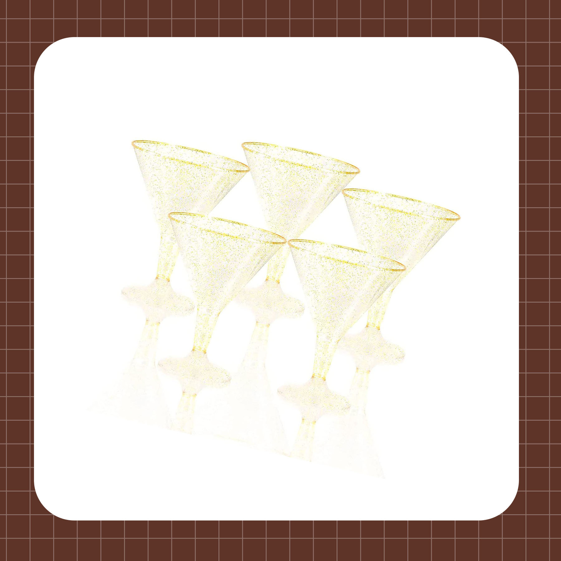 40 Pack Clear Plastic Martini Glasses 6oz Disposable