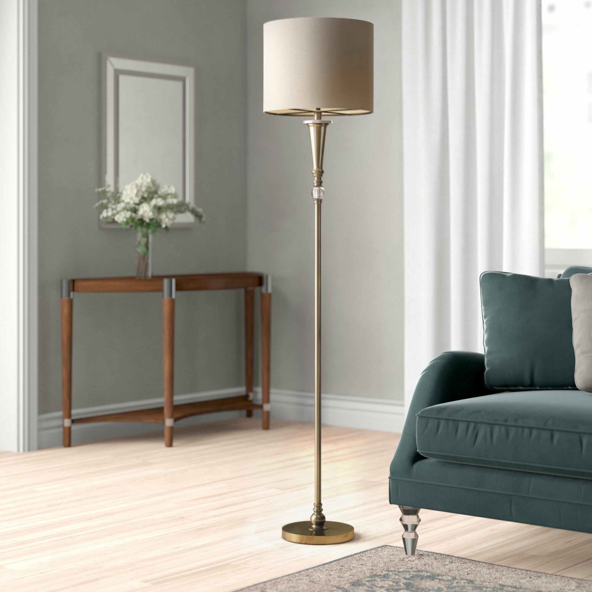 Three Posts Alexandria 165cm Traditional Floor Lamp & Reviews Wayfair.co.uk