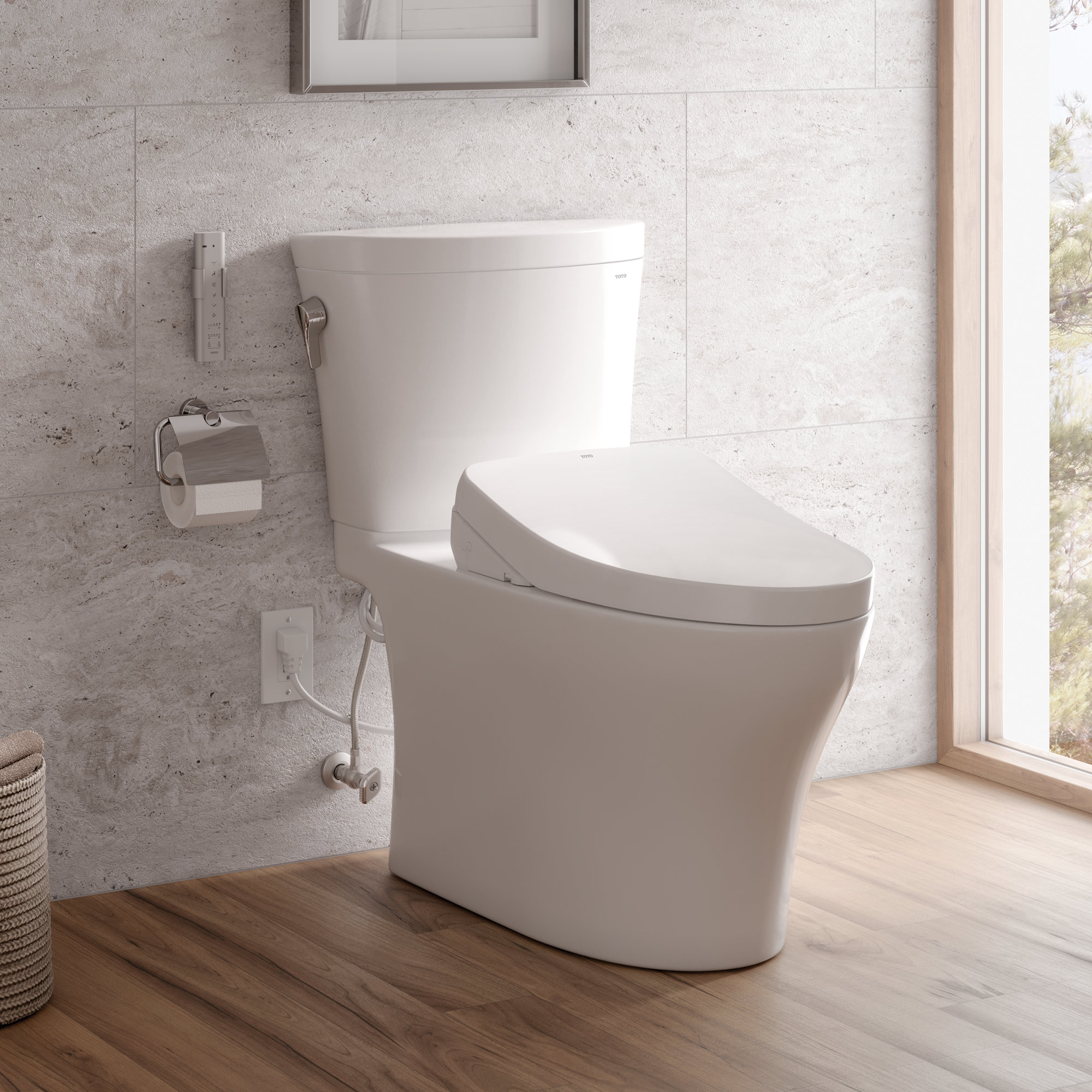 TOTO Aquia® DualFlush Elongated TwoPiece Toilet with Tornado Flush