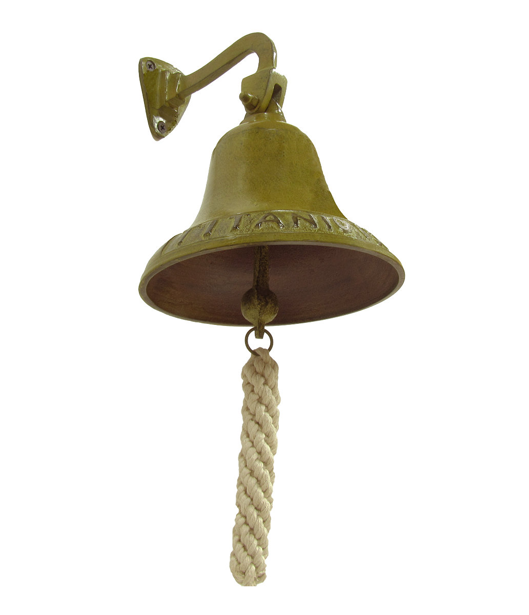 Enomous Wall Hanging Ship Bell With Ope Polished Dinne