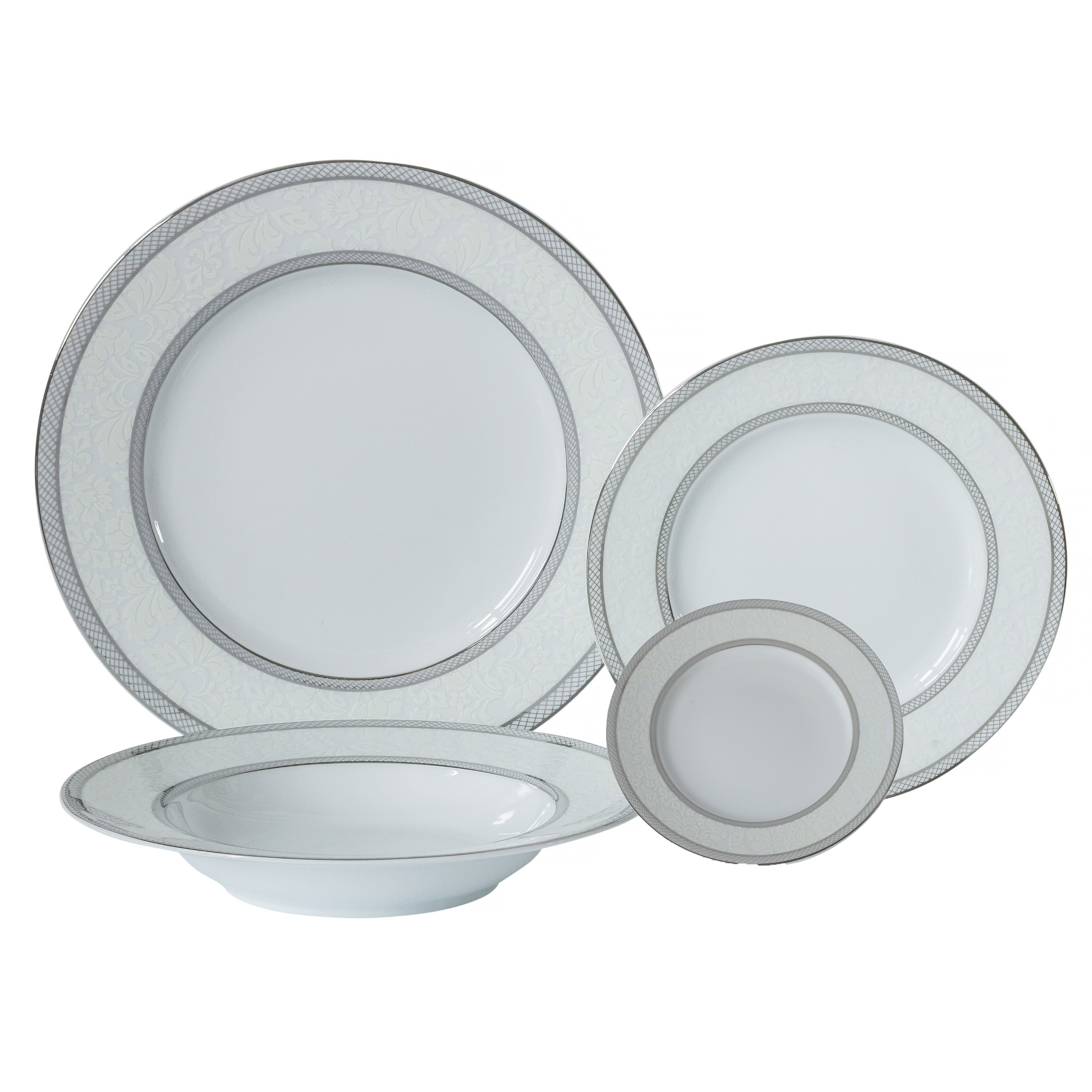 Brilliant Floral Lace 24 PC Bone China Dinnerware Set, Service for 6 Wayfair