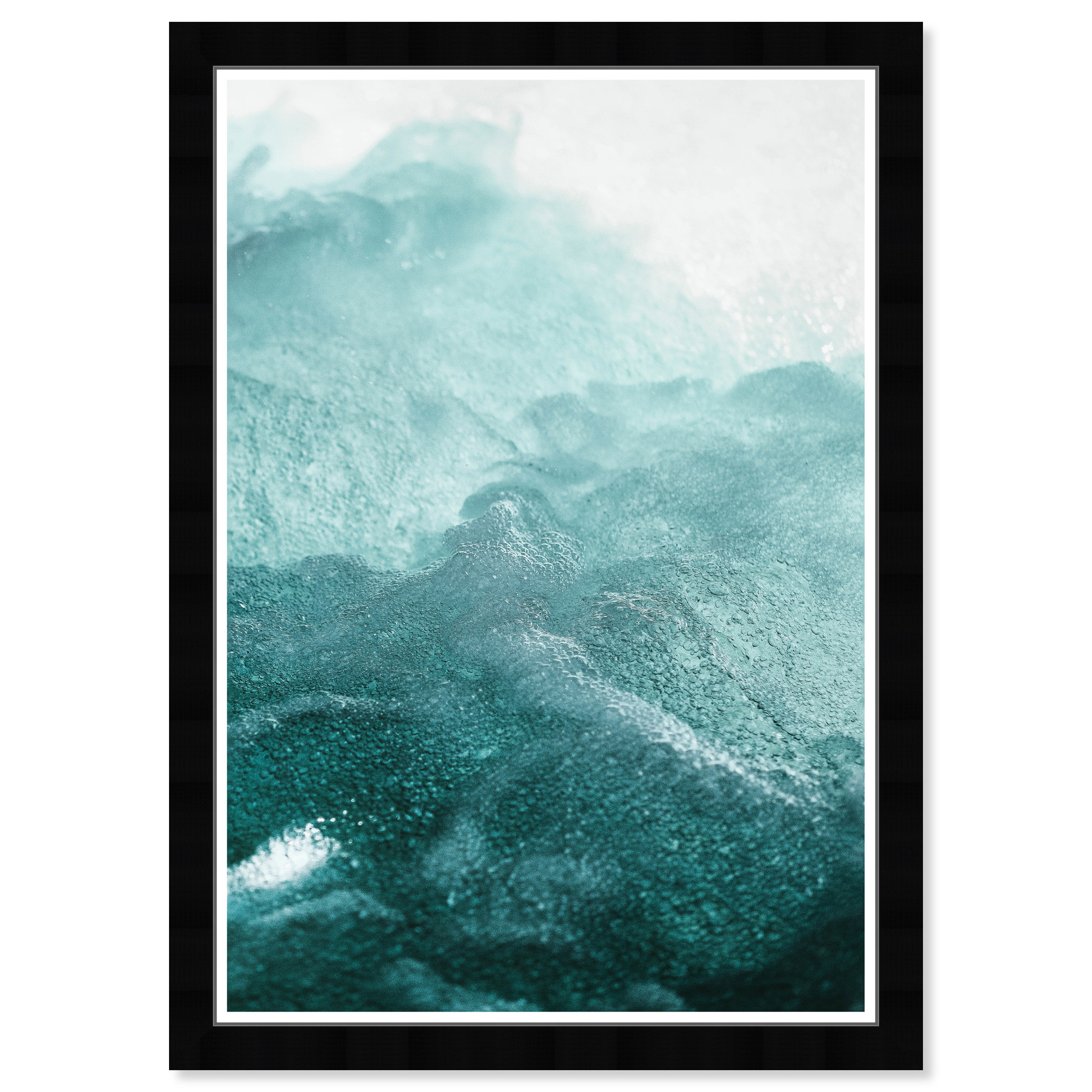 Wynwood Studio Water Teal Ocean Wave Bubbles Coastal Blue by Wynwood