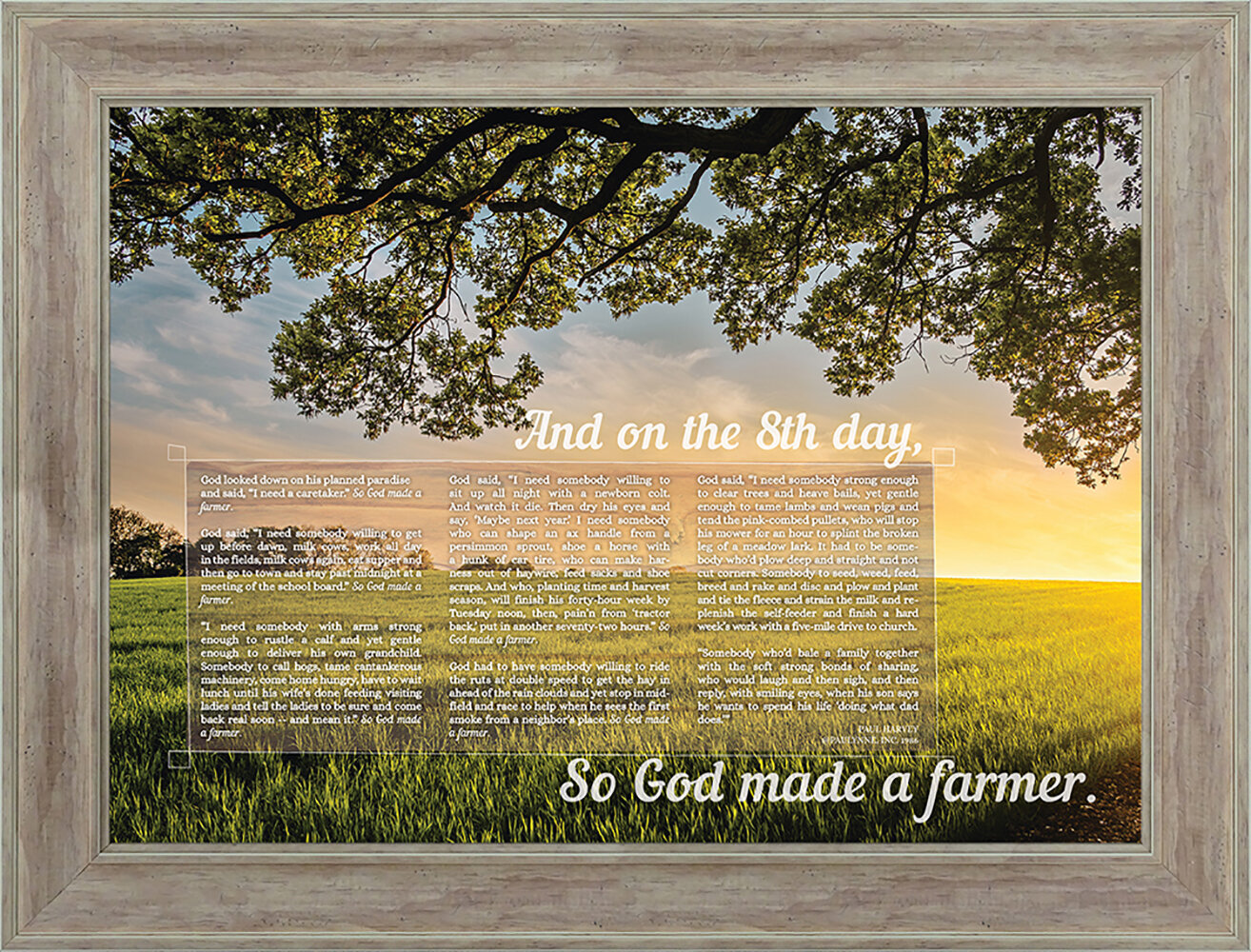 August Grove 'So God Made A Farmer' Framed Graphic Art 