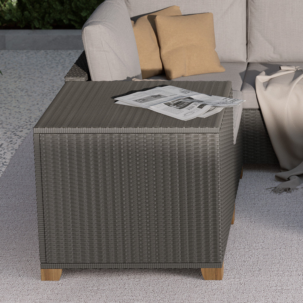 Grand Patio Wicker Side Table With Storage Wayfair