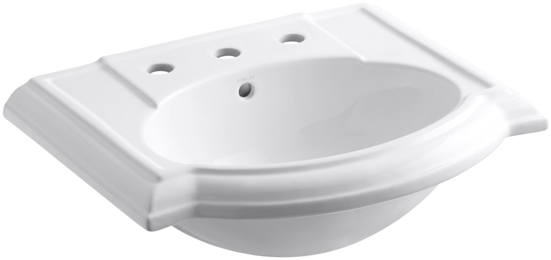 Kohler Devonshire® Ceramic 24" Pedestal Bathroom Sink with Overflow