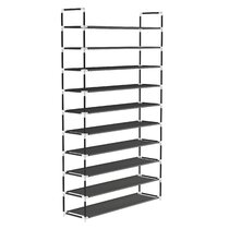 10 Tiers Shoe Rack Organizer Easy Assembled Shoe Tower Stand Sturdy Storage 