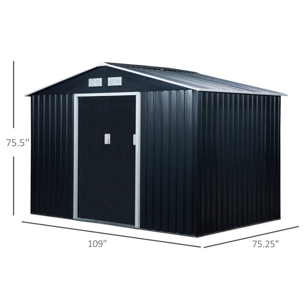 6 ft. W x 6 ft. D Metal Tool Shed