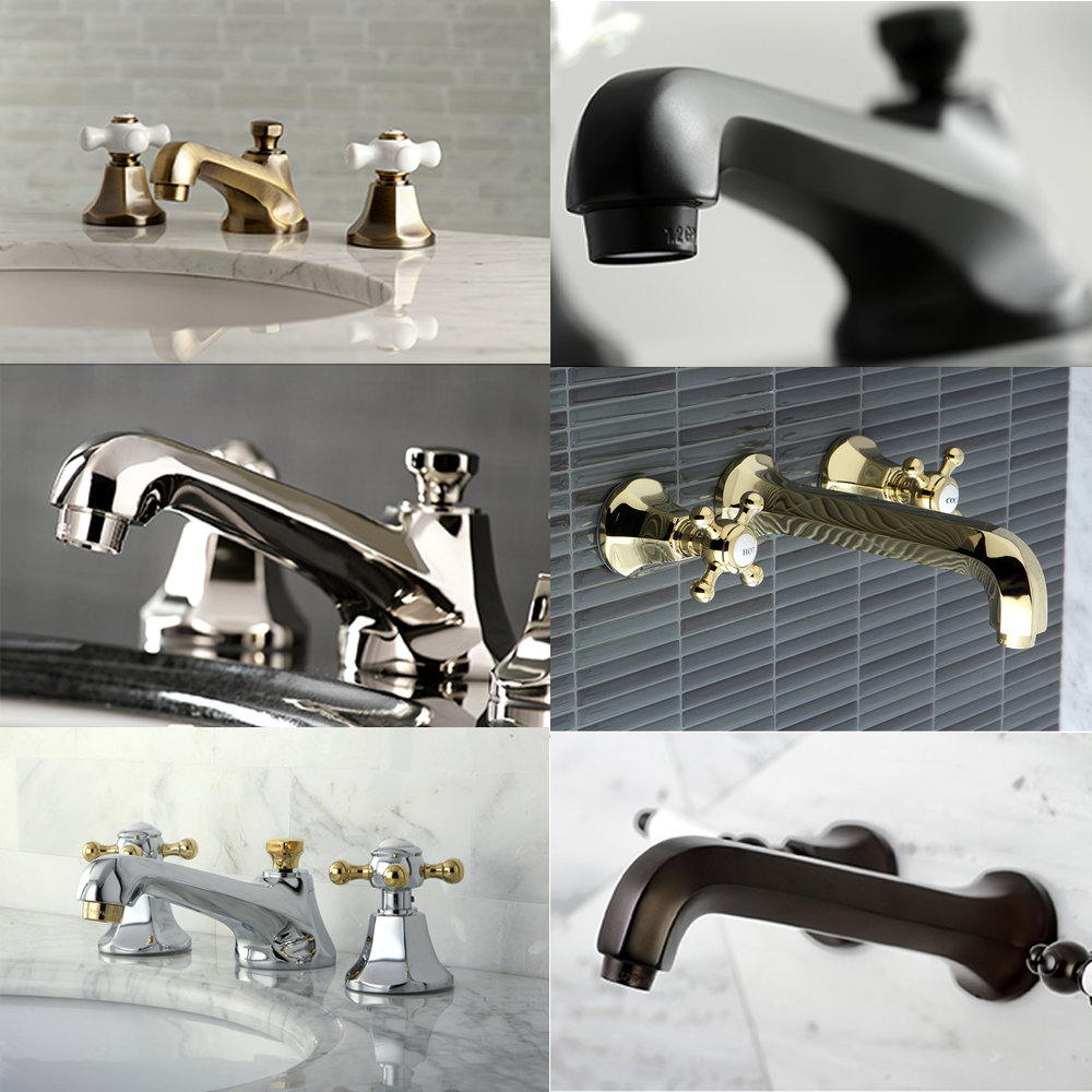 Kingston Brass Metropolitan Wall Mounted Bathroom Faucet & Reviews ...