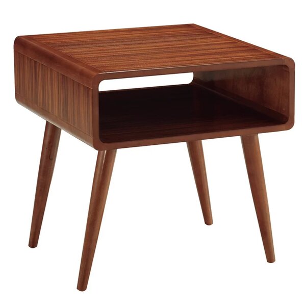 Design 59 inc Mid-Century Modern Acacia Hardwood End Table or Night Stand 