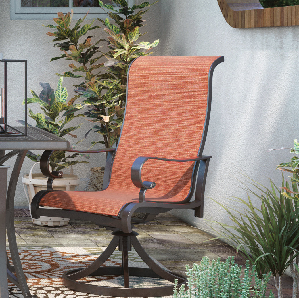 Bloomsbury Market Carder Swivel Patio Dining Chair Wayfair