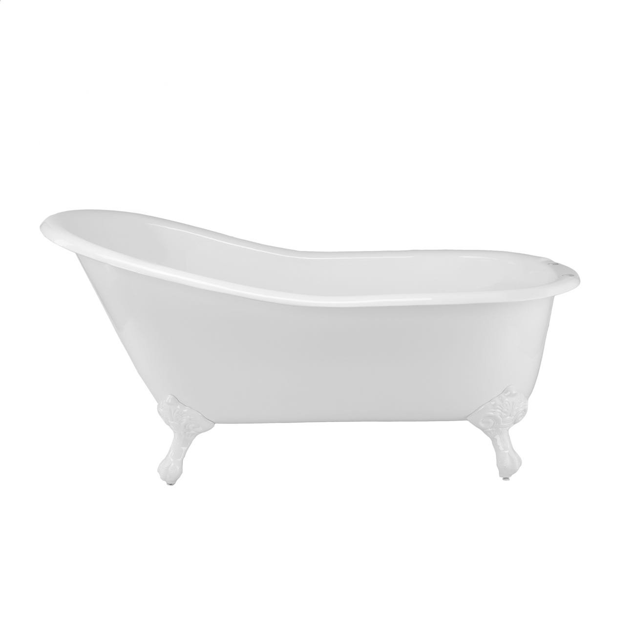 Chevington 61.13'' x 30'' Freestanding Soaking Cast Iron Bathtub with