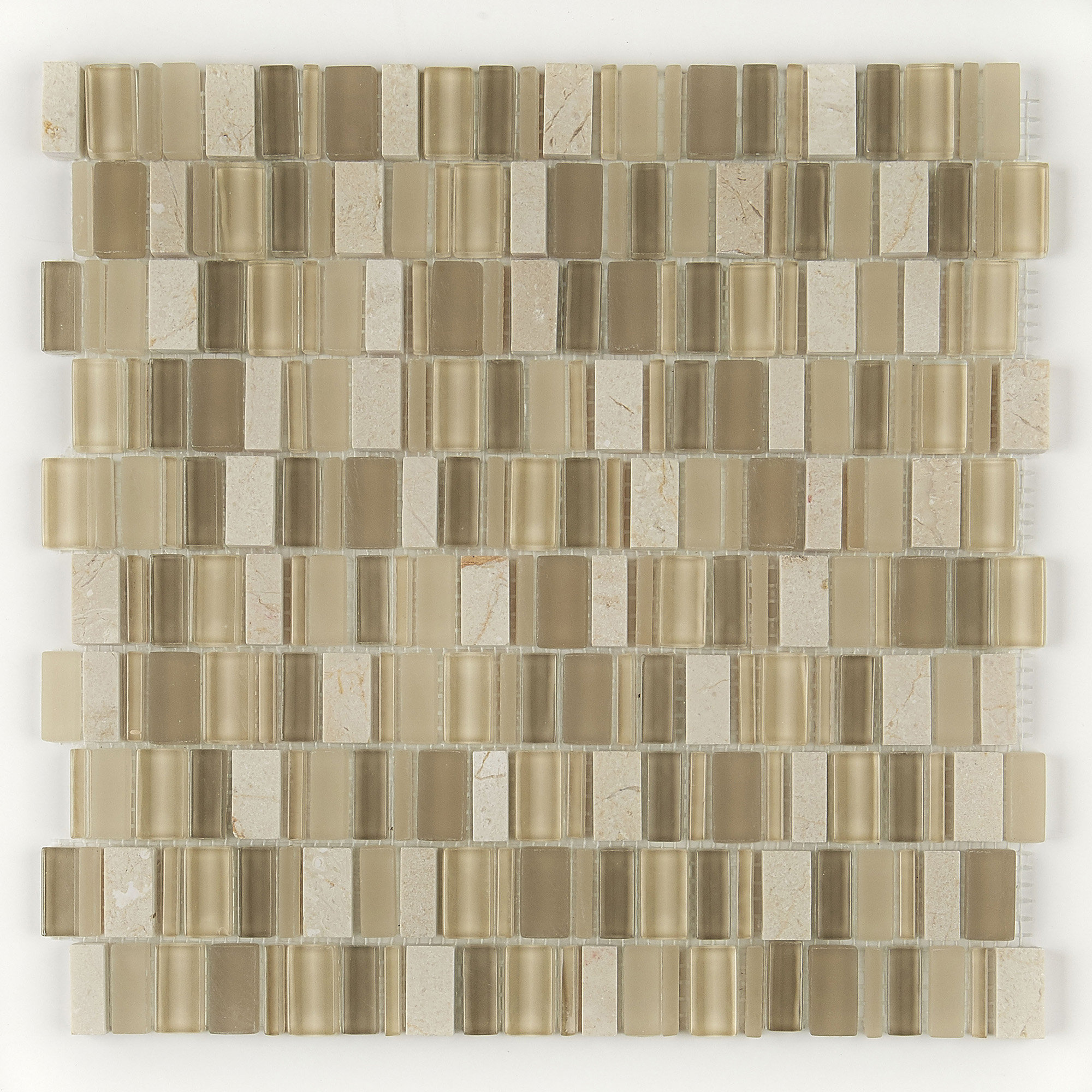 Daltile Clio Daltile Random Sized Glass Mosaic Tile in Nox Wayfair