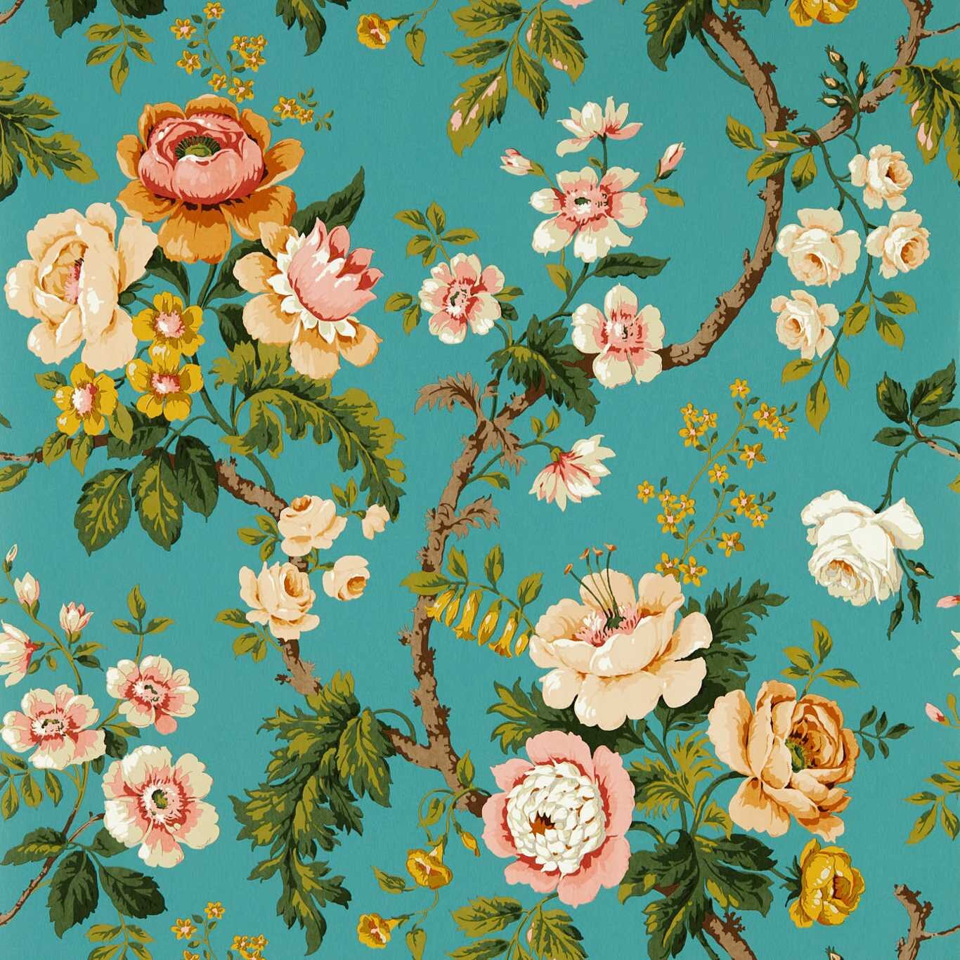 Sanderson Hykenham Floral Wallpaper Roll by Kenneth Truman | Perigold