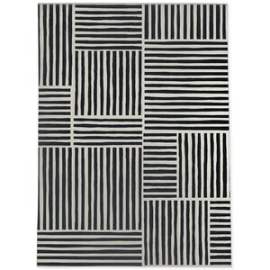 Corrigan Studio® Madore Striped Charcoal Area Rug & Reviews | Wayfair