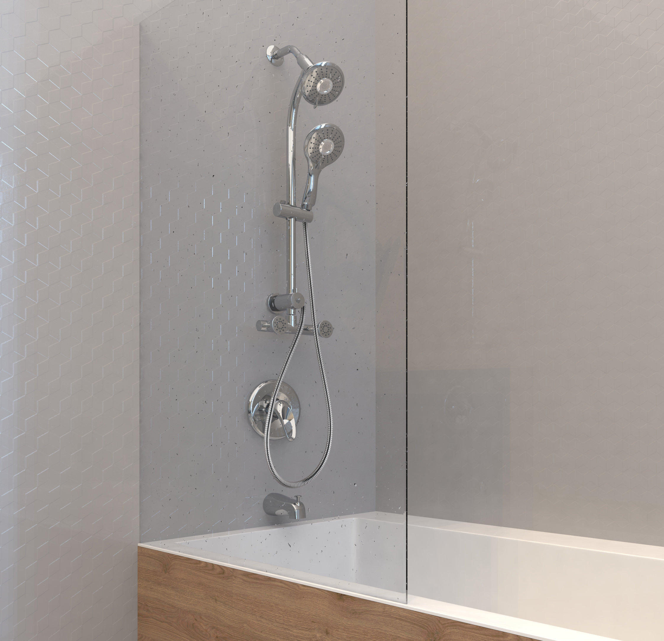 Keeney Manufacturing Company Symphony Polished Chrome Retrofit Shower