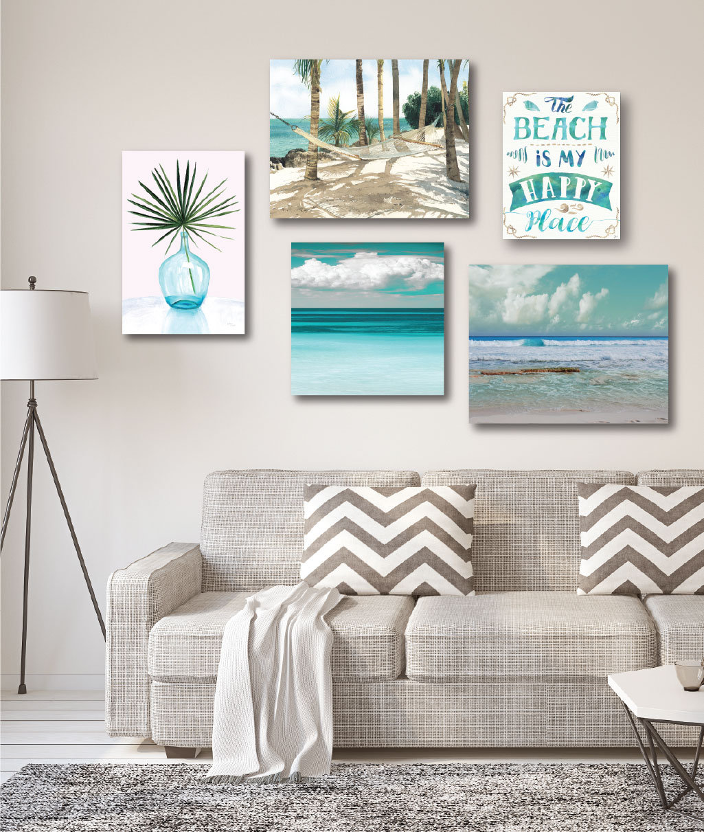 Bay Isle Home Tropical Tranquility On Canvas 5 Pieces Gallery Wall Set ...