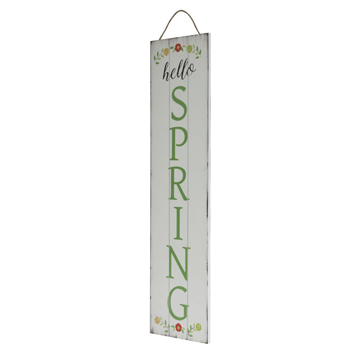 Rosalind Wheeler Spring Reversible Porch Sign Wall Décor & Reviews ...