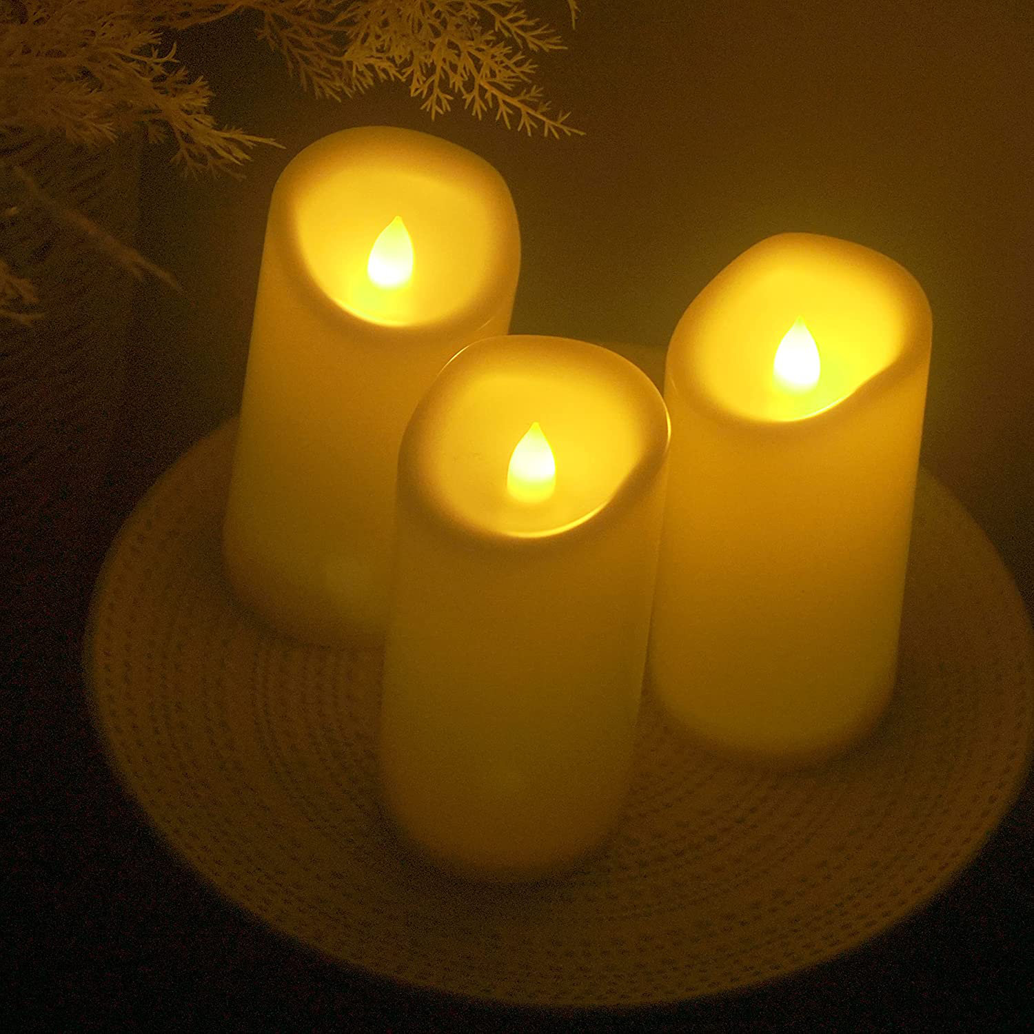 Dapota Battery Operated Flameless Electric Tall LED Candles With