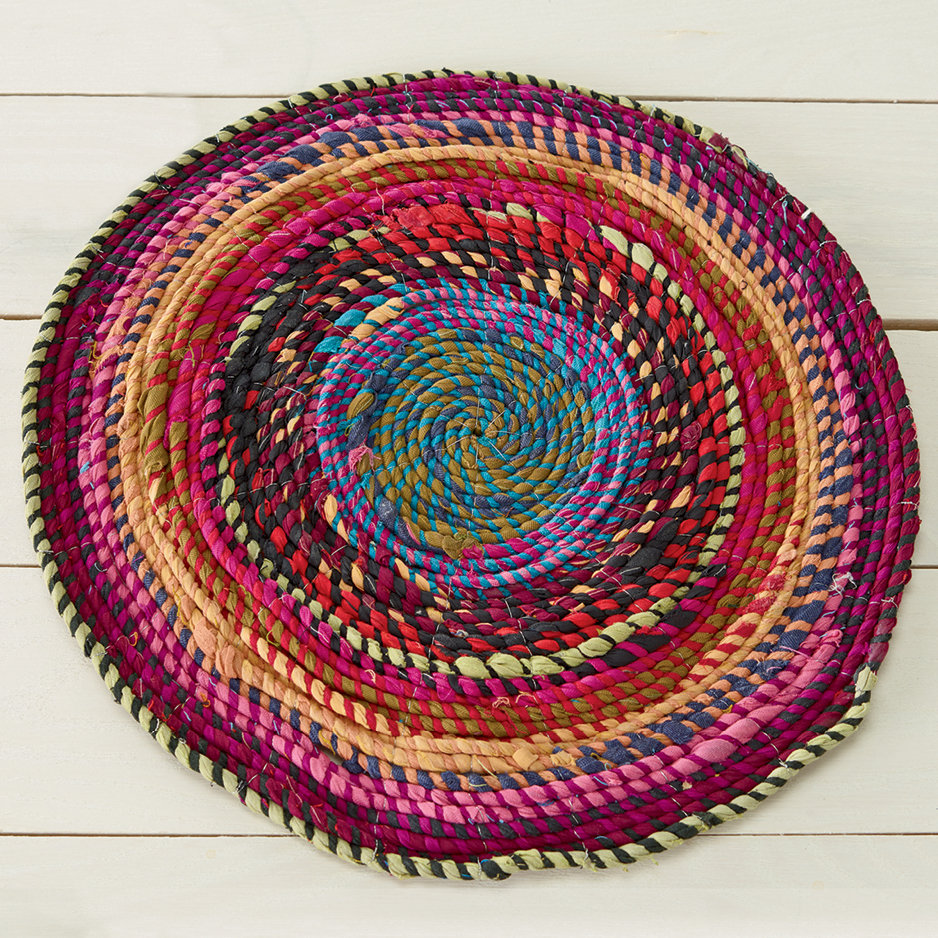 Bungalow Rose Set Of 4 Colored Jute Placemats Wayfair