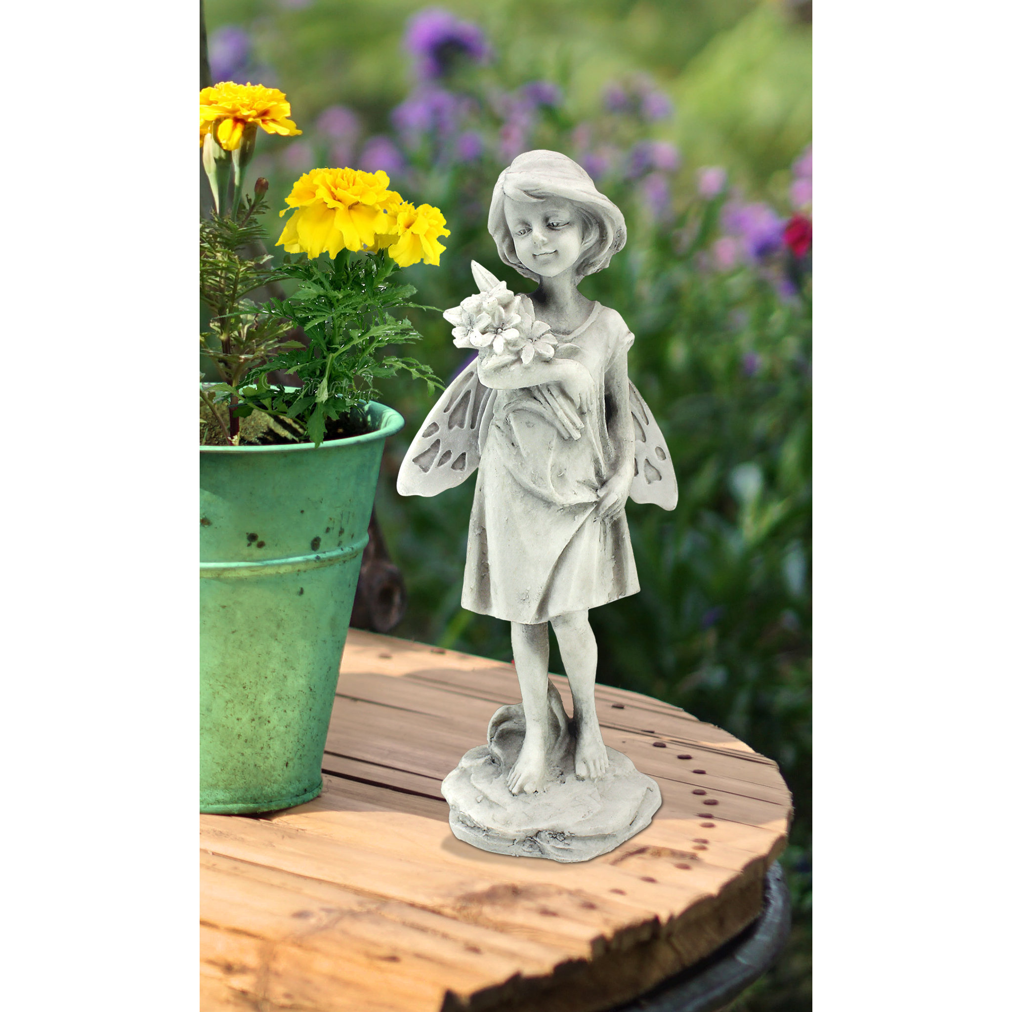 Design Toscano Rose Garden Fairies with Flowers Statue & Reviews Wayfair