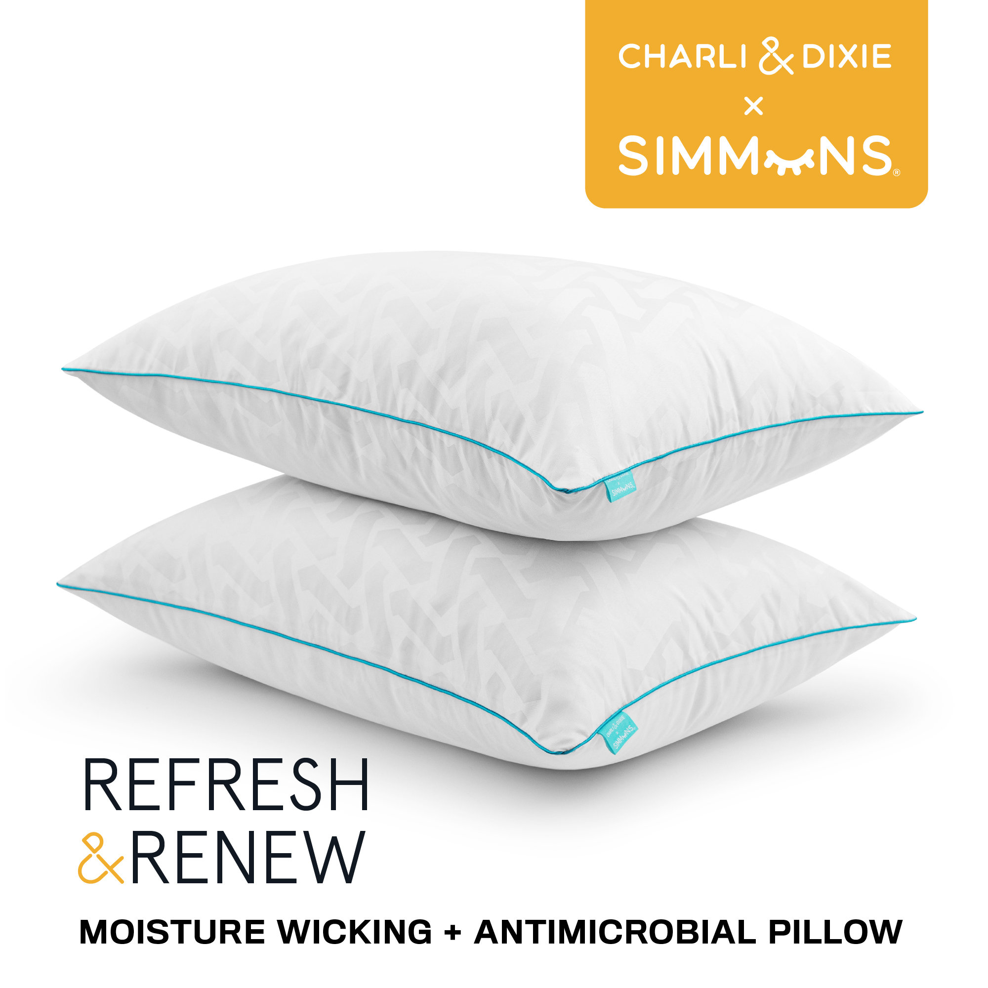 Simmons Charli & Dixie X Simmons Refresh & Renew Bed Pillow Set Of 2 Wayfair