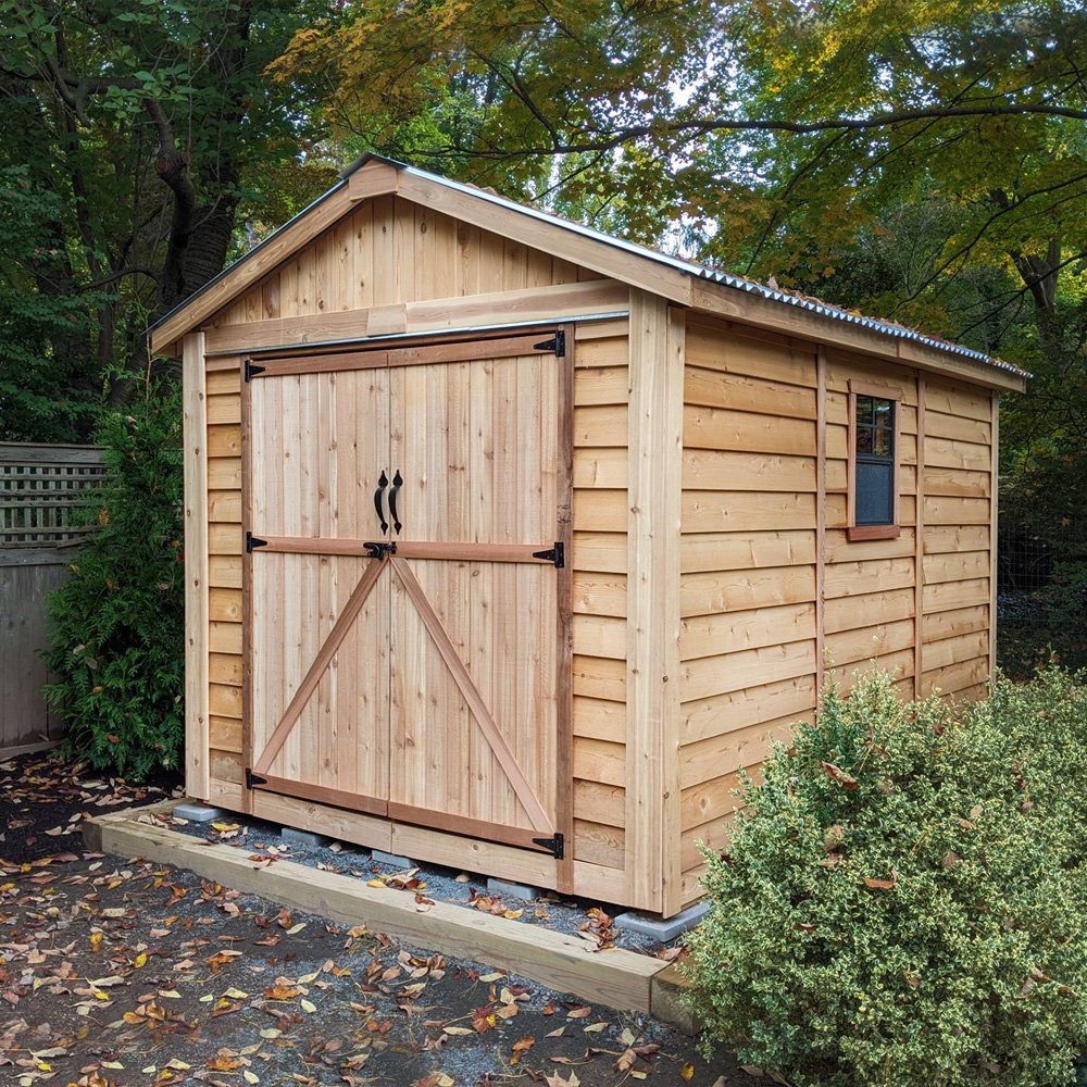 Outdoor Living Today 8 ft. W x 12 ft. D Cedar Wood Storage Shed with Metal  Roof | Wayfair