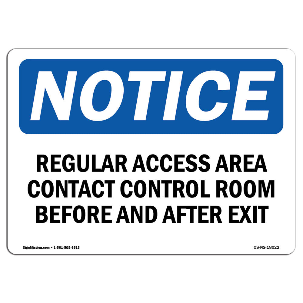 SignMission Regulated Access AreaContact Control Room Sign | Wayfair