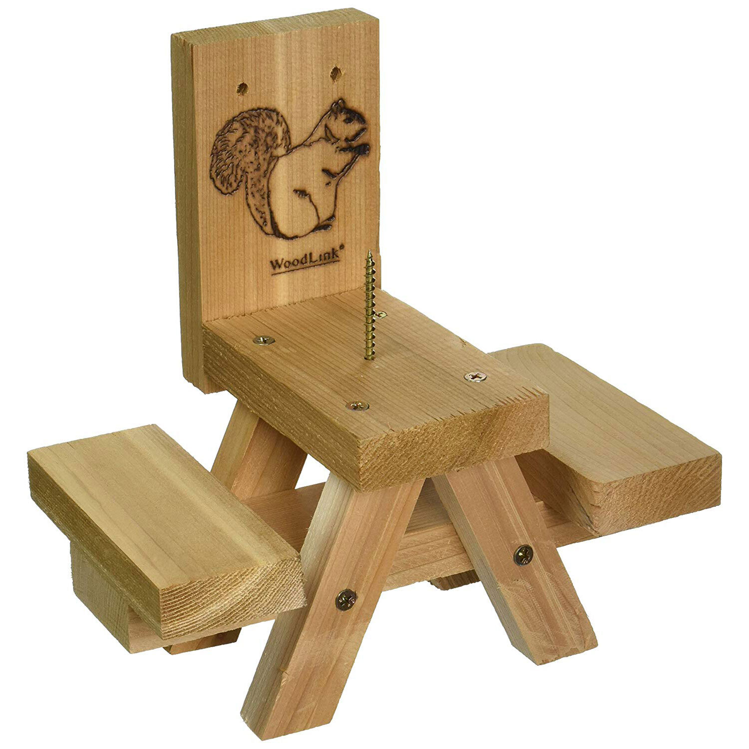 Corn Holder and Tin Bucket Included Squirrel Picnic Table 