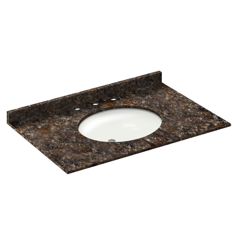 LessCare 37'' Granite Single Bathroom Vanity Top with Sink Wayfair