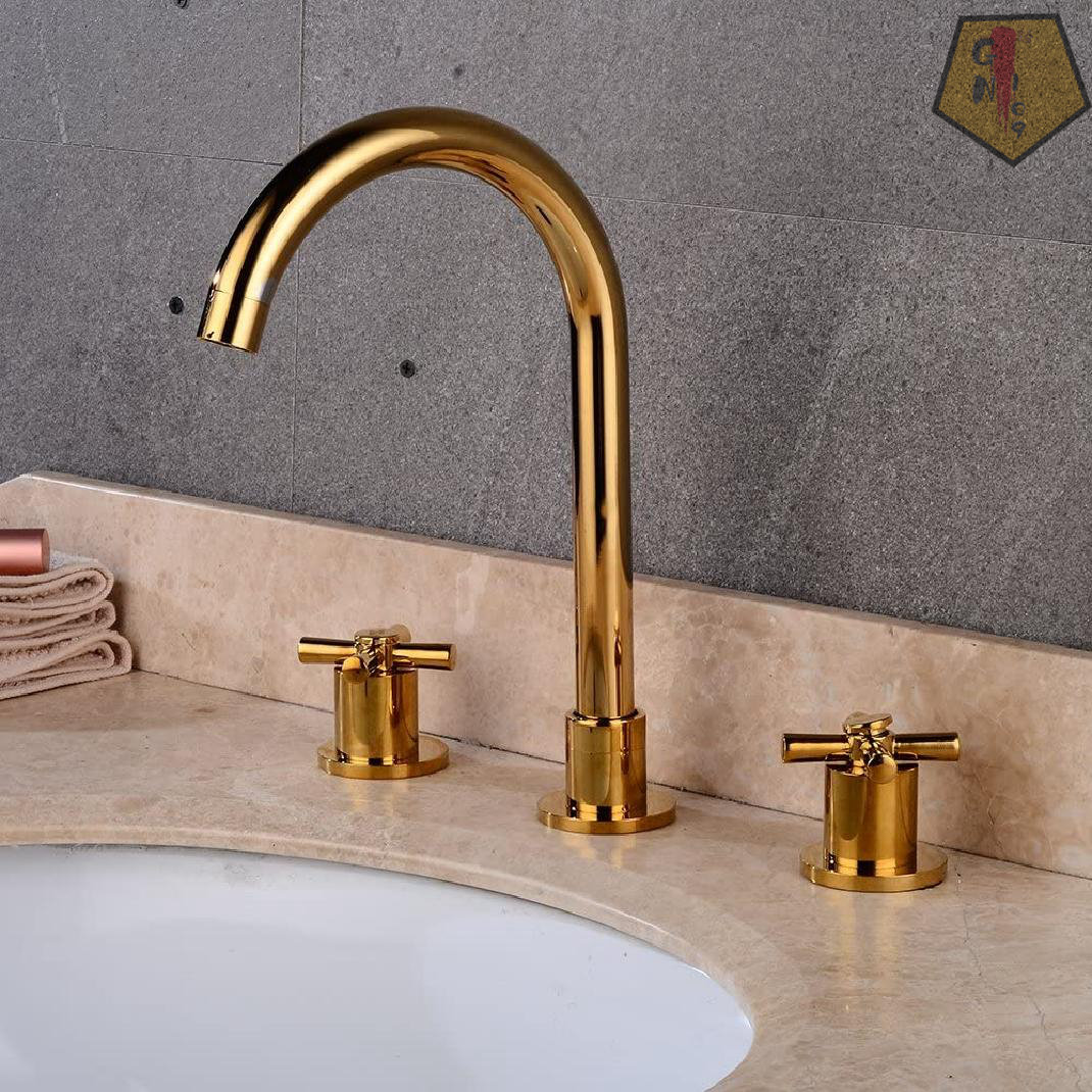 GN109 Widespread Faucet 2-handle Bathroom Faucet with Drain Assembly ...