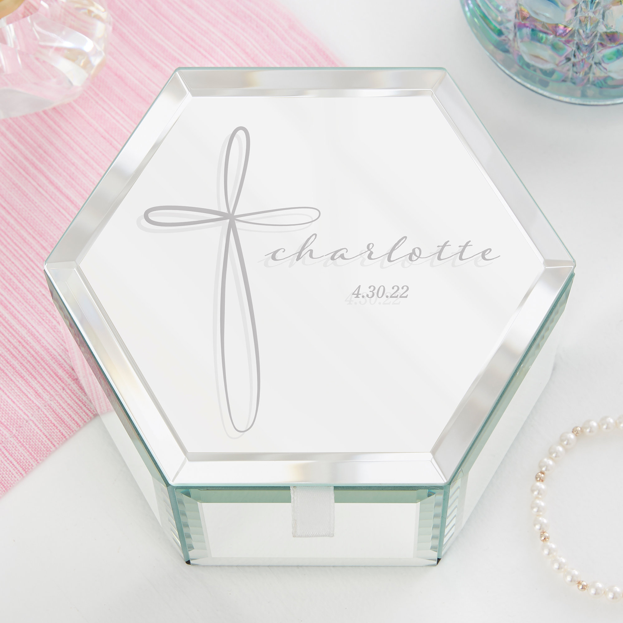 Personalization Mall Holy Name Personalized First Communion Jewelry Box Wayfair