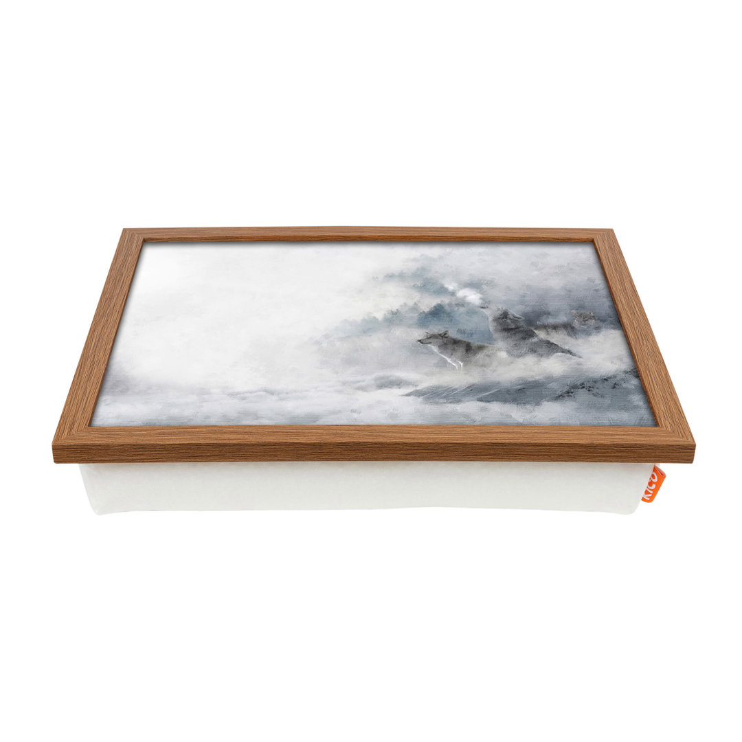 East Urban Home Laptop-Tablett Wolves in Winter Malerei